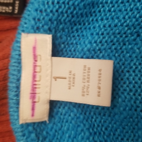 Chico's womens blue sweater - Picture 5 of 6